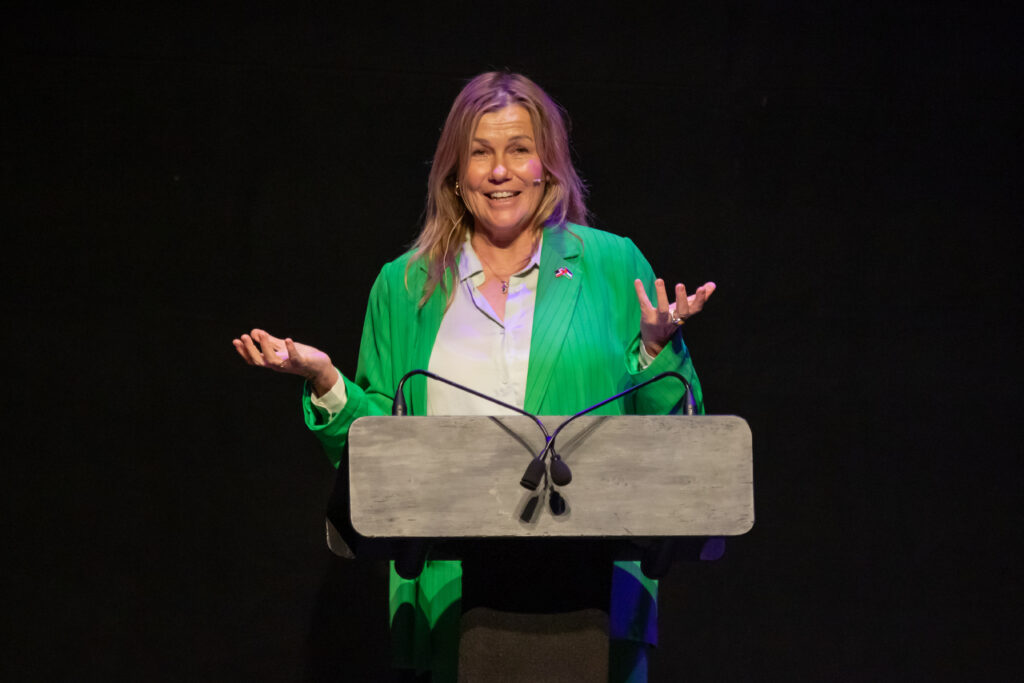 Robyn Malcom speaking at Tauranga's BWN 2025