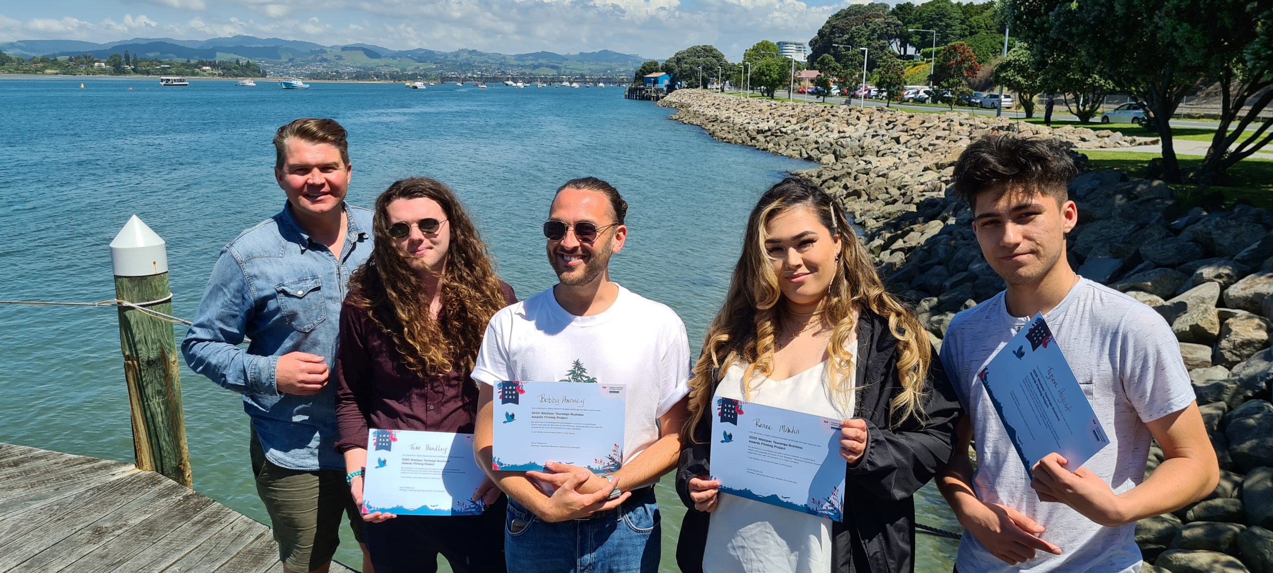 Toi Ohomai students get their awards for helping with the Business Awards 2020