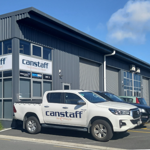 Canstaff vehicle outside new Mount office
