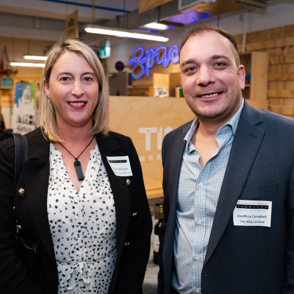 Geoffrey Campbell with Tania Wilson from Momenta at a recent BA5 event