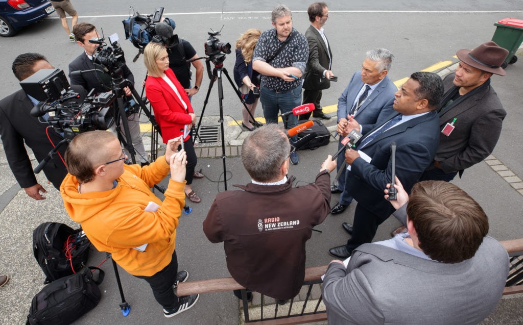 Media scrum for The Shine Collectives COVID-19 campaign