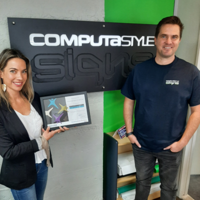 Lou and Iain from Computastyle Signs