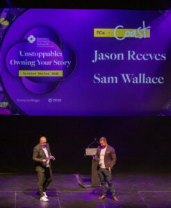Coast FM MCs on stage at BWN Speaker Series 2025